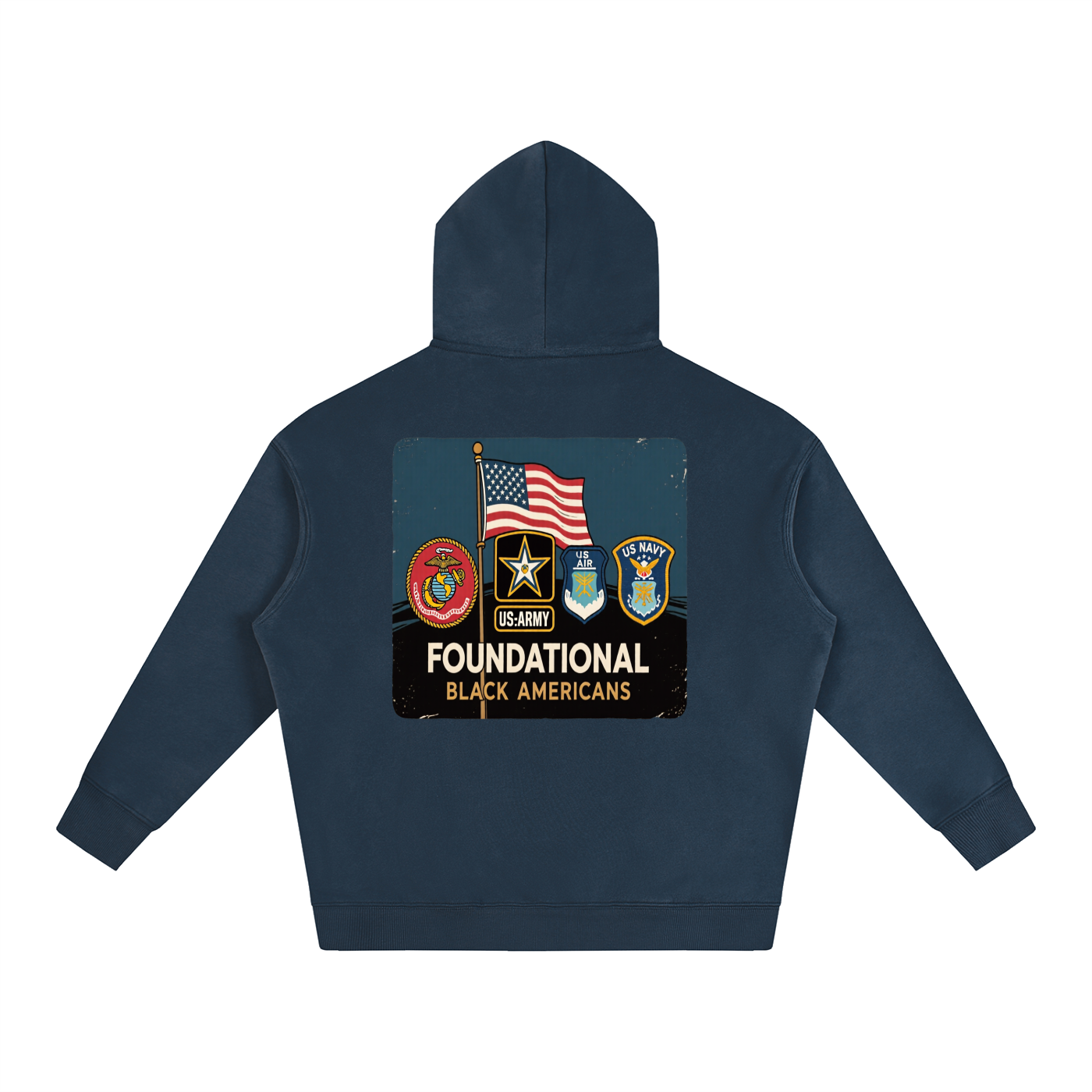 OLE AMERICA Oversize Fleeced Hoodie