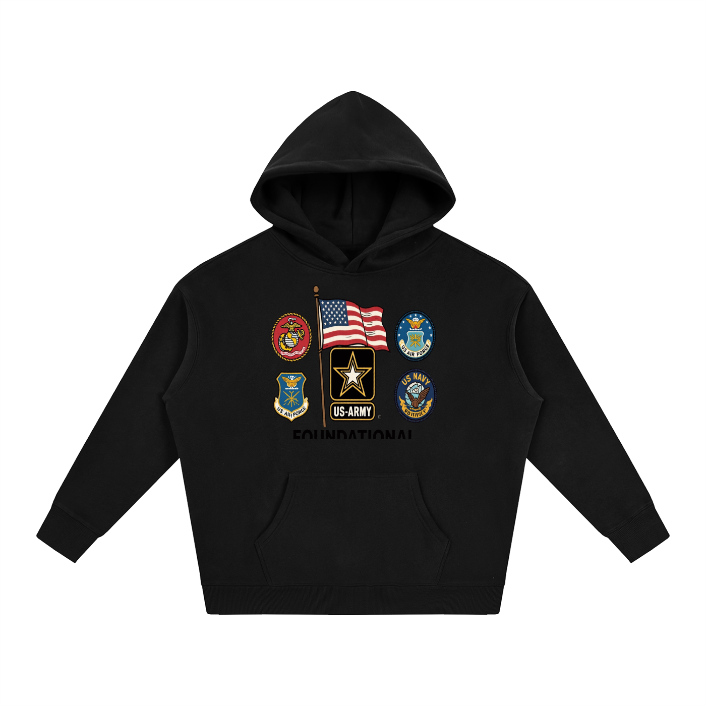 FBA MILITARY Oversize Fleeced Hoodie