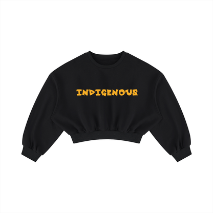 Women's INDIGENOUS Boxy Cropped Crewneck Sweatshirt