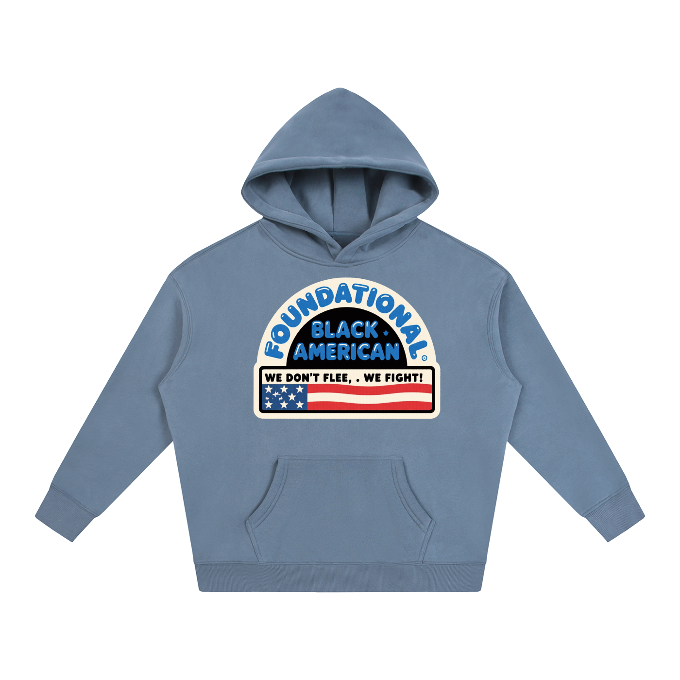 BUILT NOT TO FLEE Oversize Fleeced Hoodie