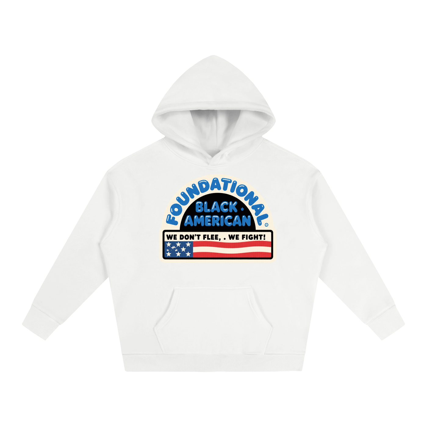 BUILT NOT TO FLEE Oversize Fleeced Hoodie