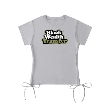 BLACK WEALTH Drawstring T-Shirt