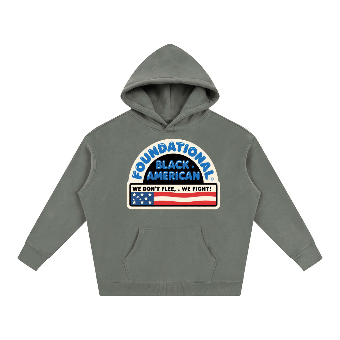 BUILT NOT TO FLEE Oversize Fleeced Hoodie