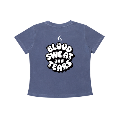 WE DON'T FLEE Vintage Wash Slim Fit T-shirt