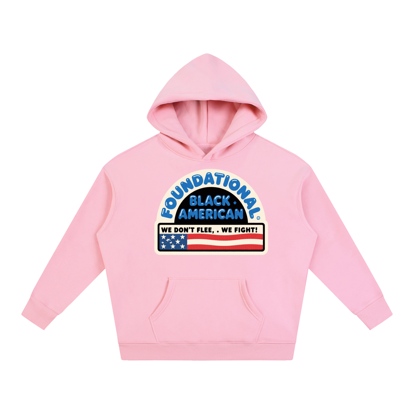BUILT NOT TO FLEE Oversize Fleeced Hoodie