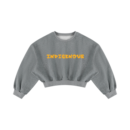 Women's INDIGENOUS Boxy Cropped Crewneck Sweatshirt