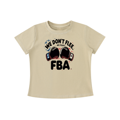 WE DON'T FLEE Vintage Wash Slim Fit T-shirt