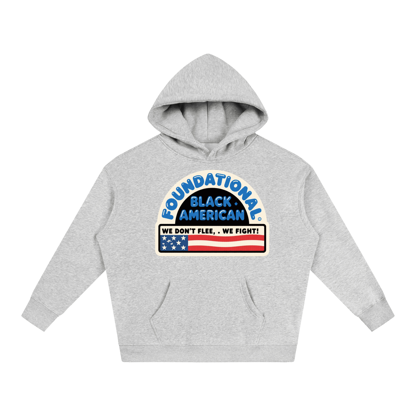BUILT NOT TO FLEE Oversize Fleeced Hoodie