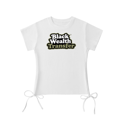 BLACK WEALTH Drawstring T-Shirt
