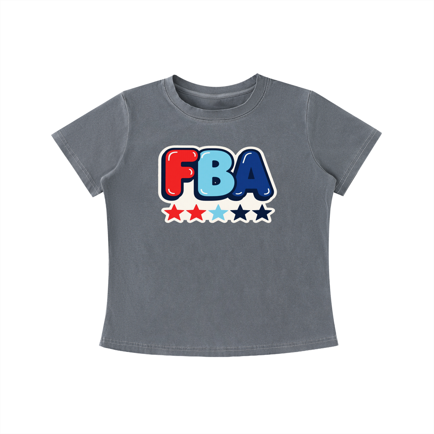 FBA BUBBLE Vintage Wash Slim Fit T-shirt