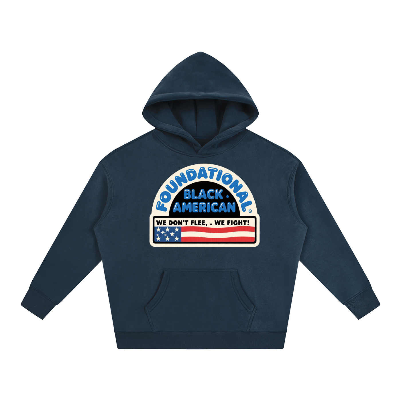 BUILT NOT TO FLEE Oversize Fleeced Hoodie