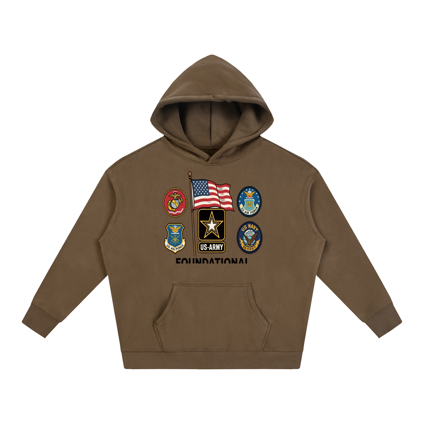 FBA MILITARY Oversize Fleeced Hoodie