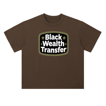 WEALTH TRANSFER Heavyweight Drop Shoulder Cotton T-Shirt