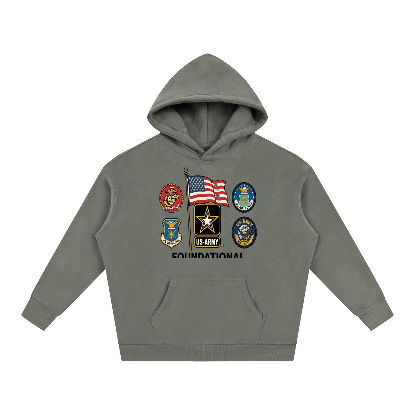 FBA MILITARY Oversize Fleeced Hoodie