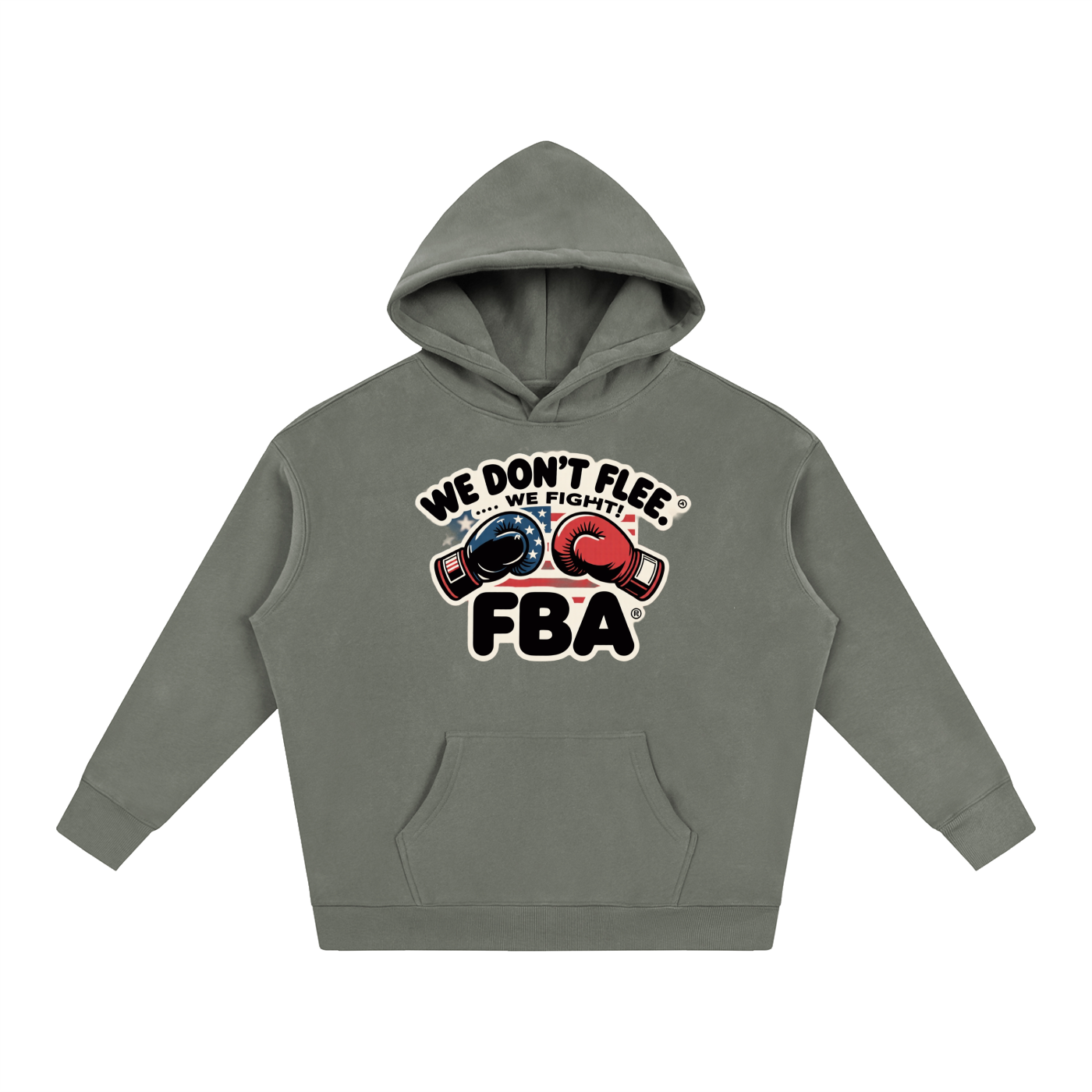 FBA NO FLEE ZONE Oversize Fleeced Hoodie
