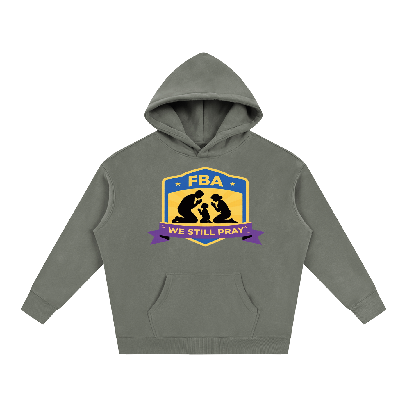 PRAYING FAMILY Oversize Fleeced Hoodie