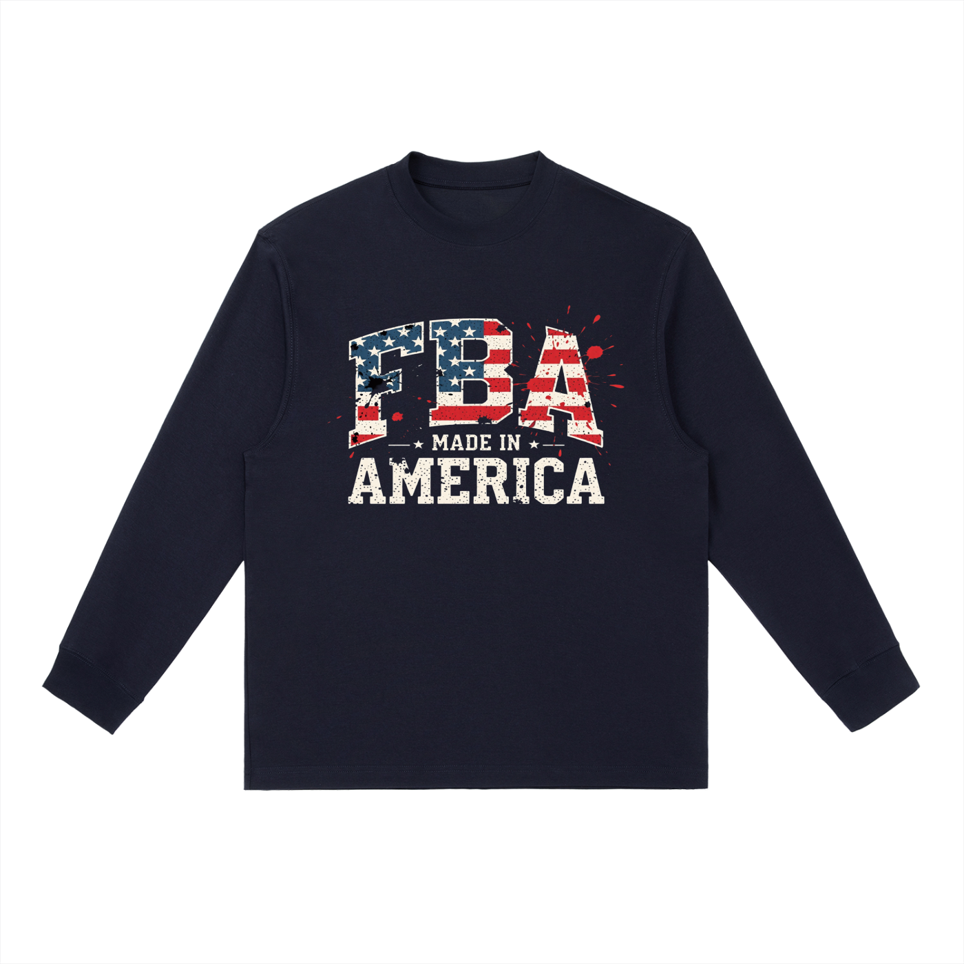 MADE IN AMERICA Crewneck Long-Sleeve T-Shirt