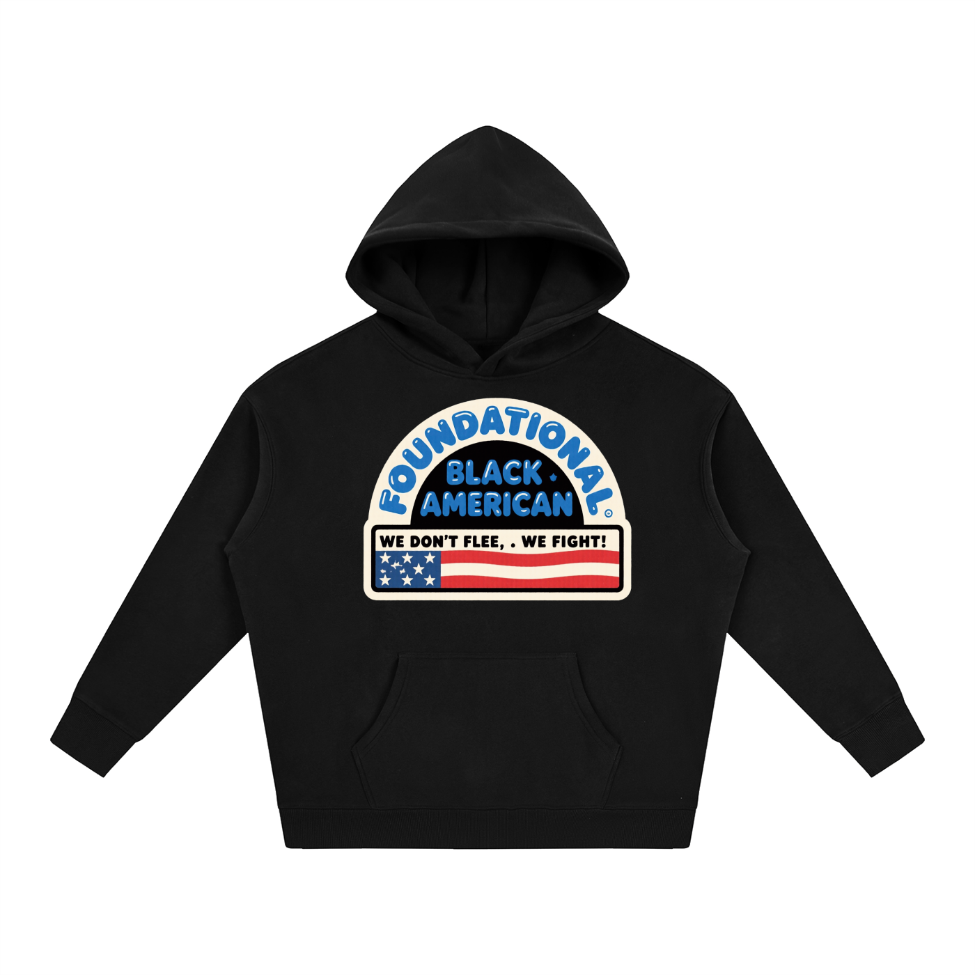 BUILT NOT TO FLEE Oversize Fleeced Hoodie