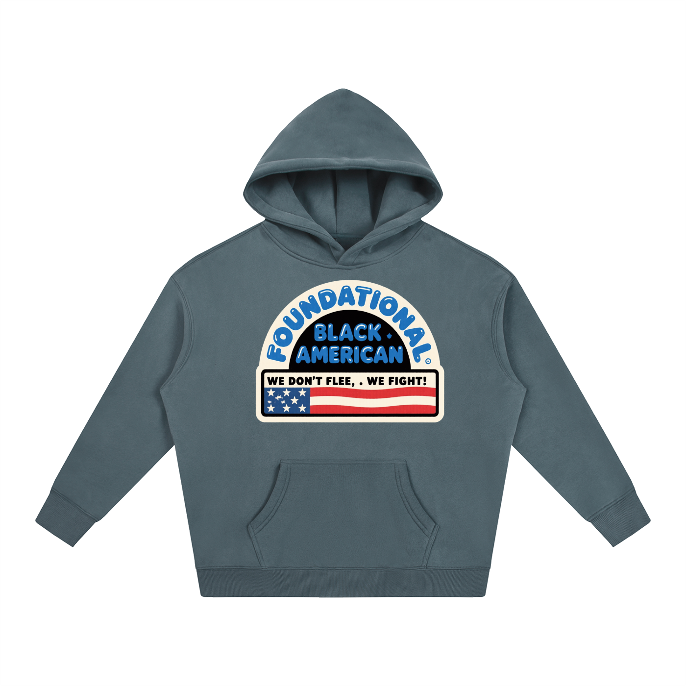 BUILT NOT TO FLEE Oversize Fleeced Hoodie