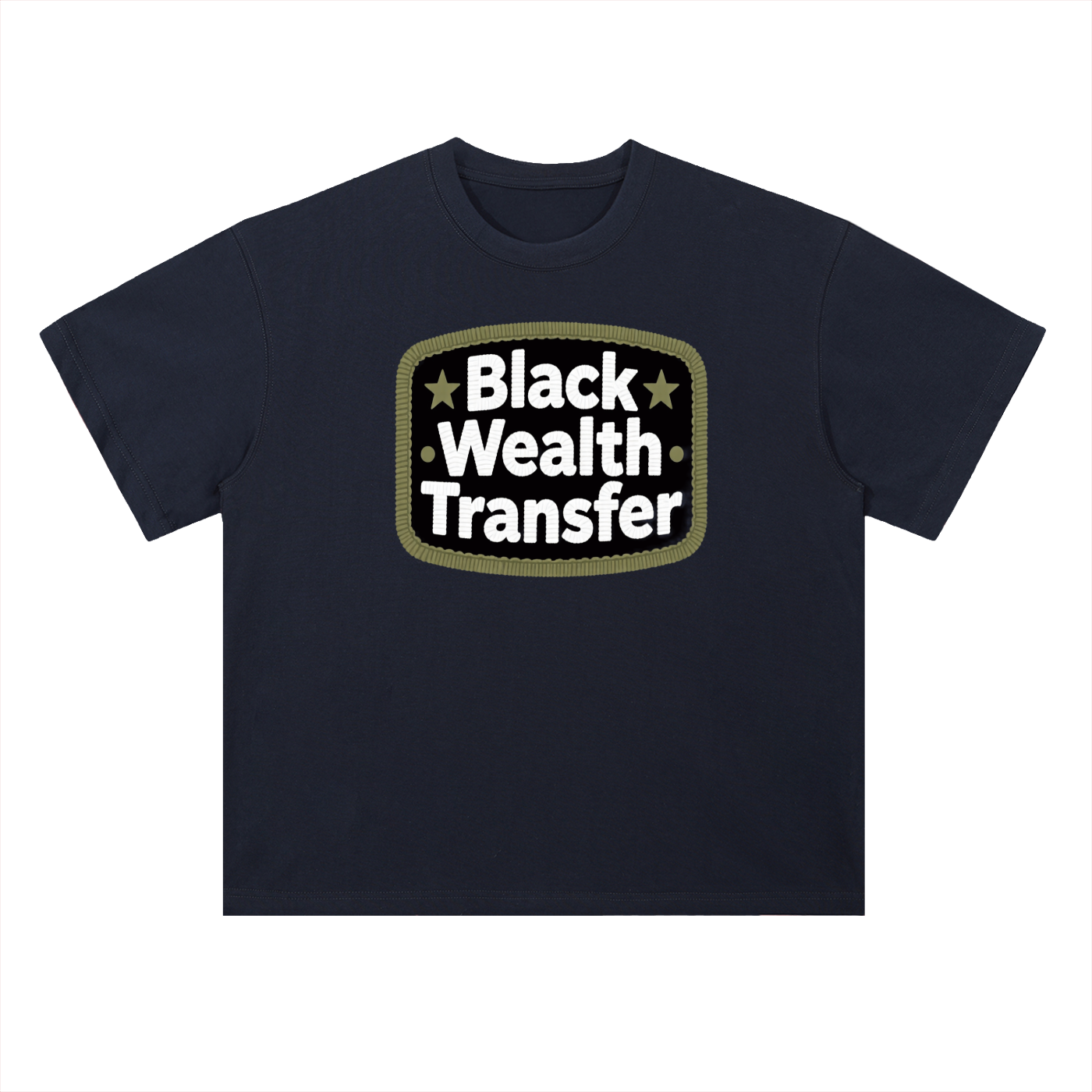 WEALTH TRANSFER Heavyweight Drop Shoulder Cotton T-Shirt