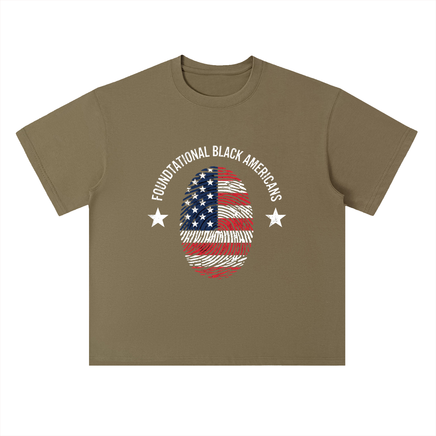 FLAGPRINT Drop Shoulder Cotton T-Shirt