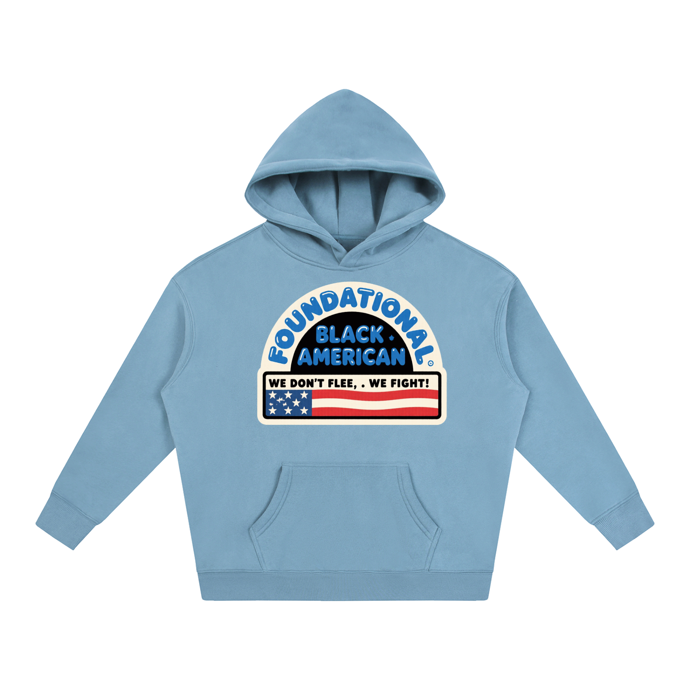 BUILT NOT TO FLEE Oversize Fleeced Hoodie