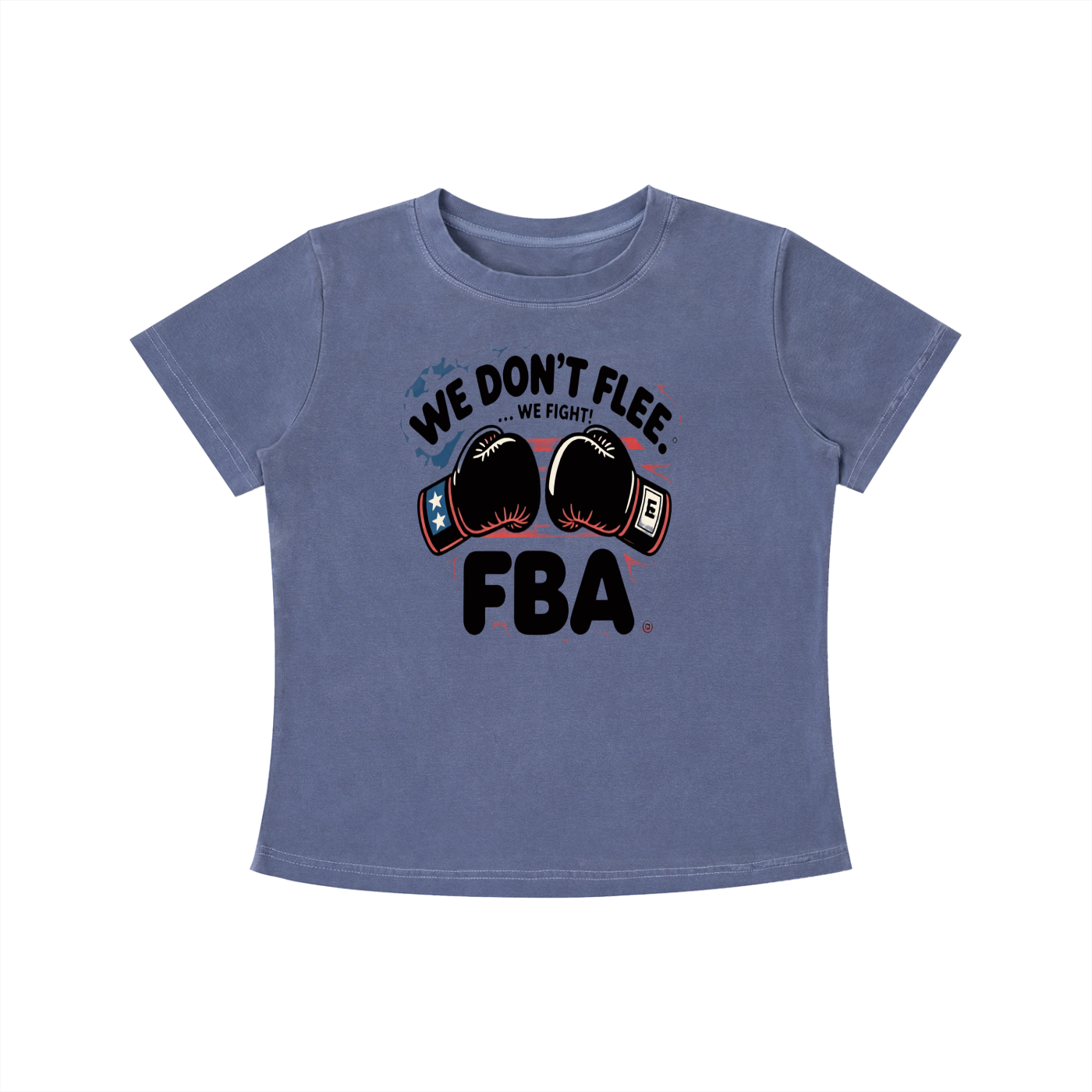 WE DON'T FLEE Vintage Wash Slim Fit T-shirt