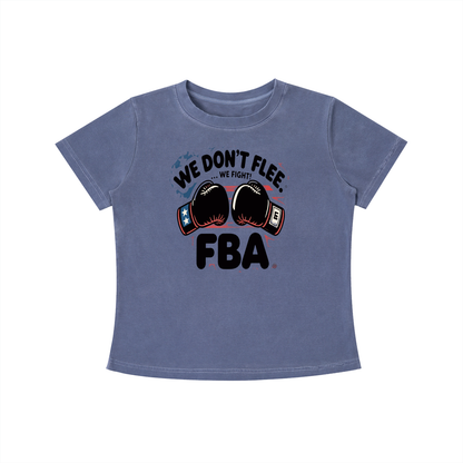 WE DON'T FLEE Vintage Wash Slim Fit T-shirt