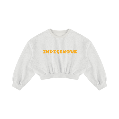 Women's INDIGENOUS Boxy Cropped Crewneck Sweatshirt