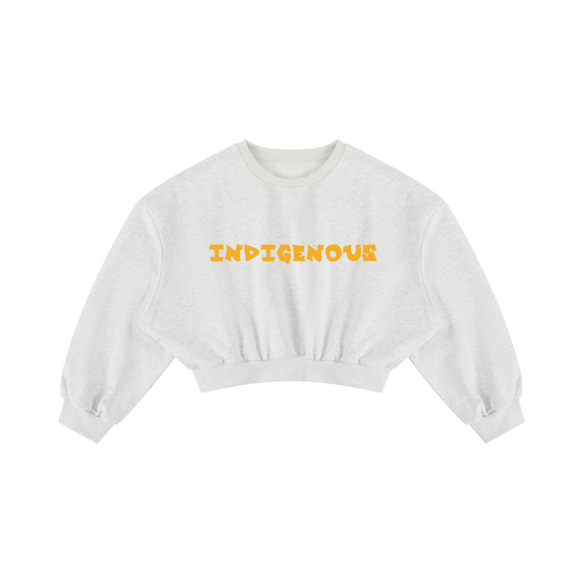 Women's INDIGENOUS Boxy Cropped Crewneck Sweatshirt