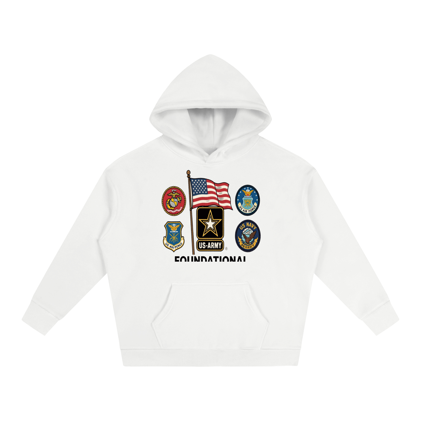 FBA MILITARY Oversize Fleeced Hoodie