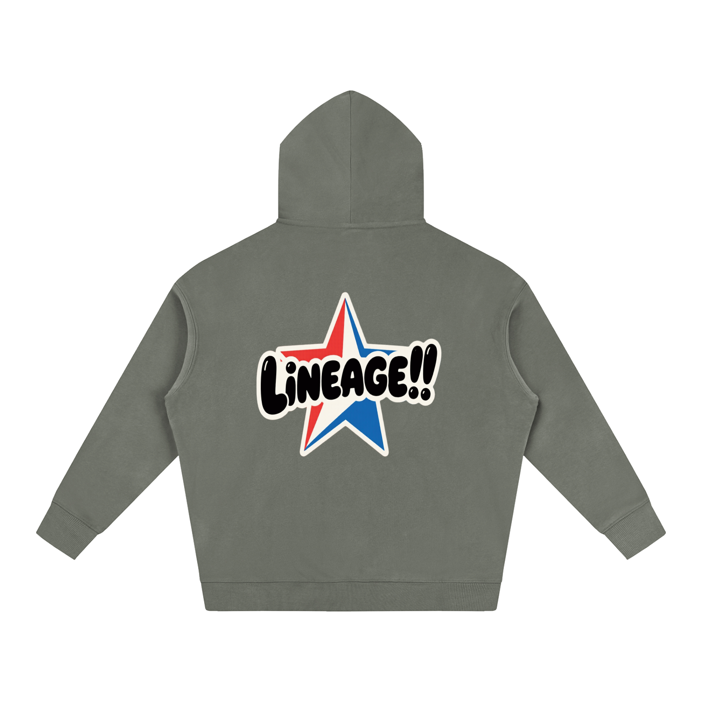 BUILT NOT TO FLEE Oversize Fleeced Hoodie