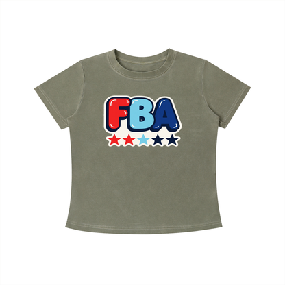 FBA BUBBLE Vintage Wash Slim Fit T-shirt
