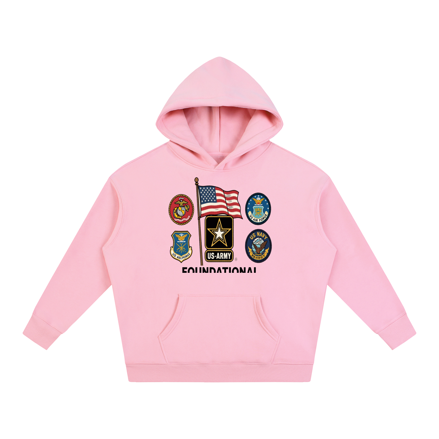 FBA MILITARY Oversize Fleeced Hoodie