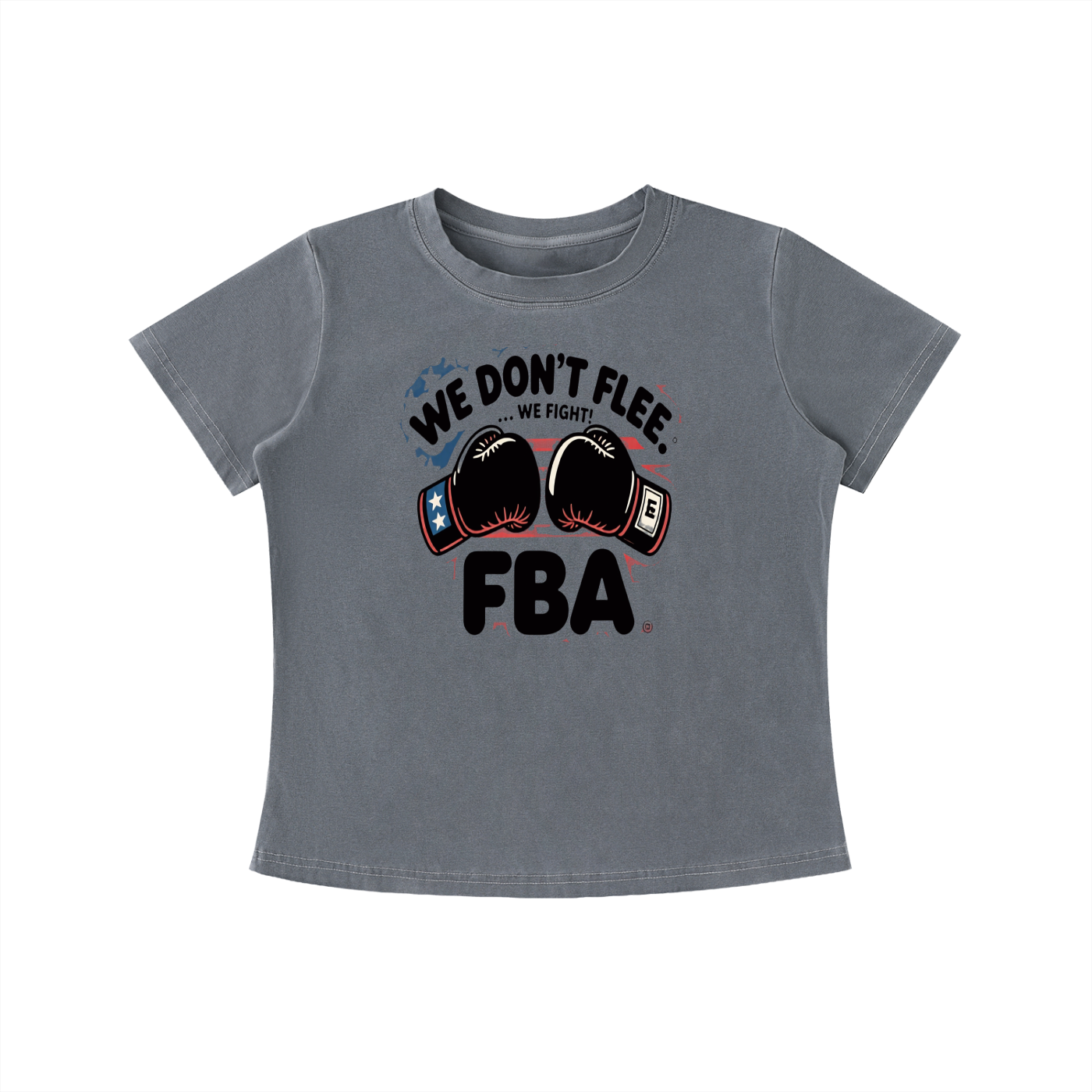 WE DON'T FLEE Vintage Wash Slim Fit T-shirt