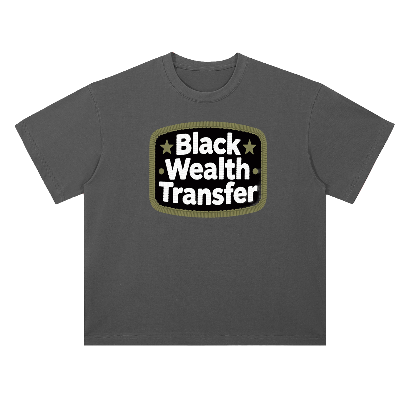 WEALTH TRANSFER Heavyweight Drop Shoulder Cotton T-Shirt