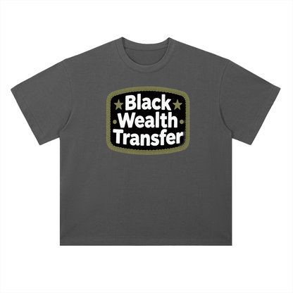 WEALTH TRANSFER Heavyweight Drop Shoulder Cotton T-Shirt