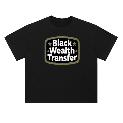 WEALTH TRANSFER Heavyweight Drop Shoulder Cotton T-Shirt