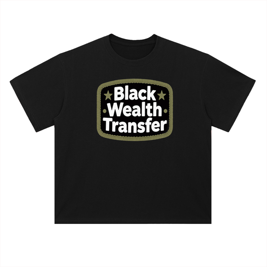 WEALTH TRANSFER Heavyweight Drop Shoulder Cotton T-Shirt