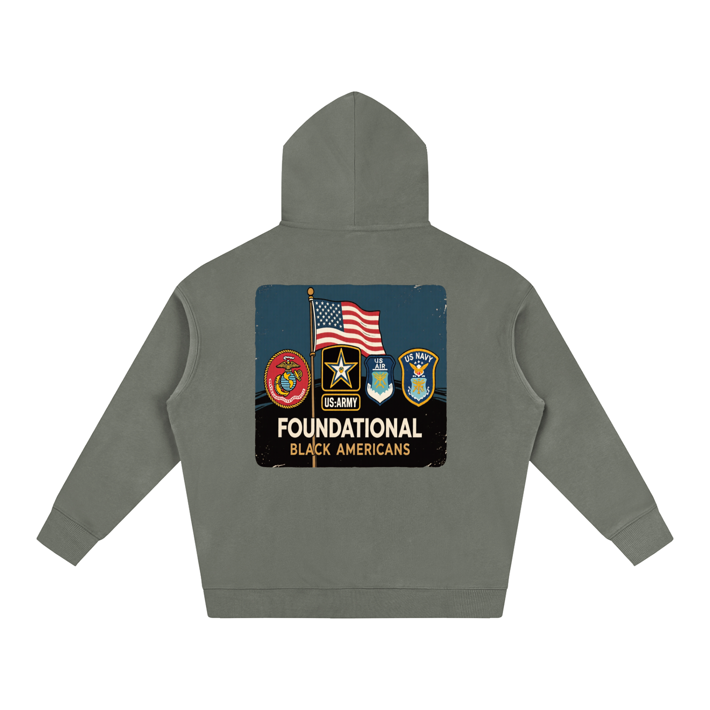 OLE AMERICA Oversize Fleeced Hoodie