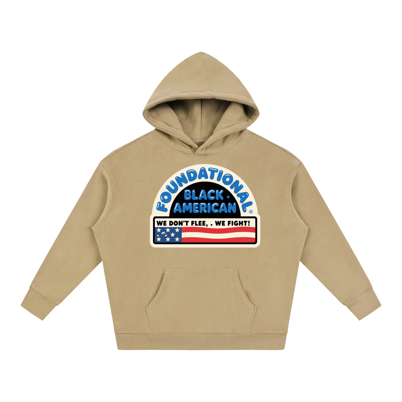 BUILT NOT TO FLEE Oversize Fleeced Hoodie