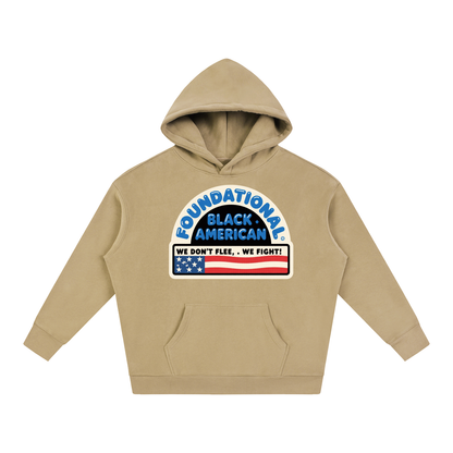 BUILT NOT TO FLEE Oversize Fleeced Hoodie