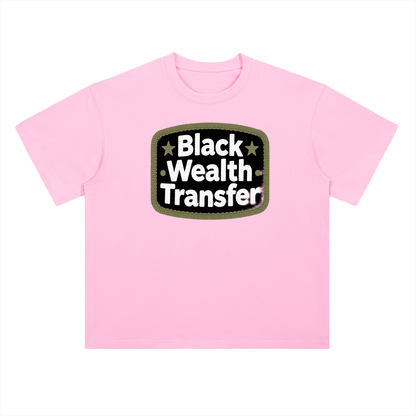 WEALTH TRANSFER Heavyweight Drop Shoulder Cotton T-Shirt
