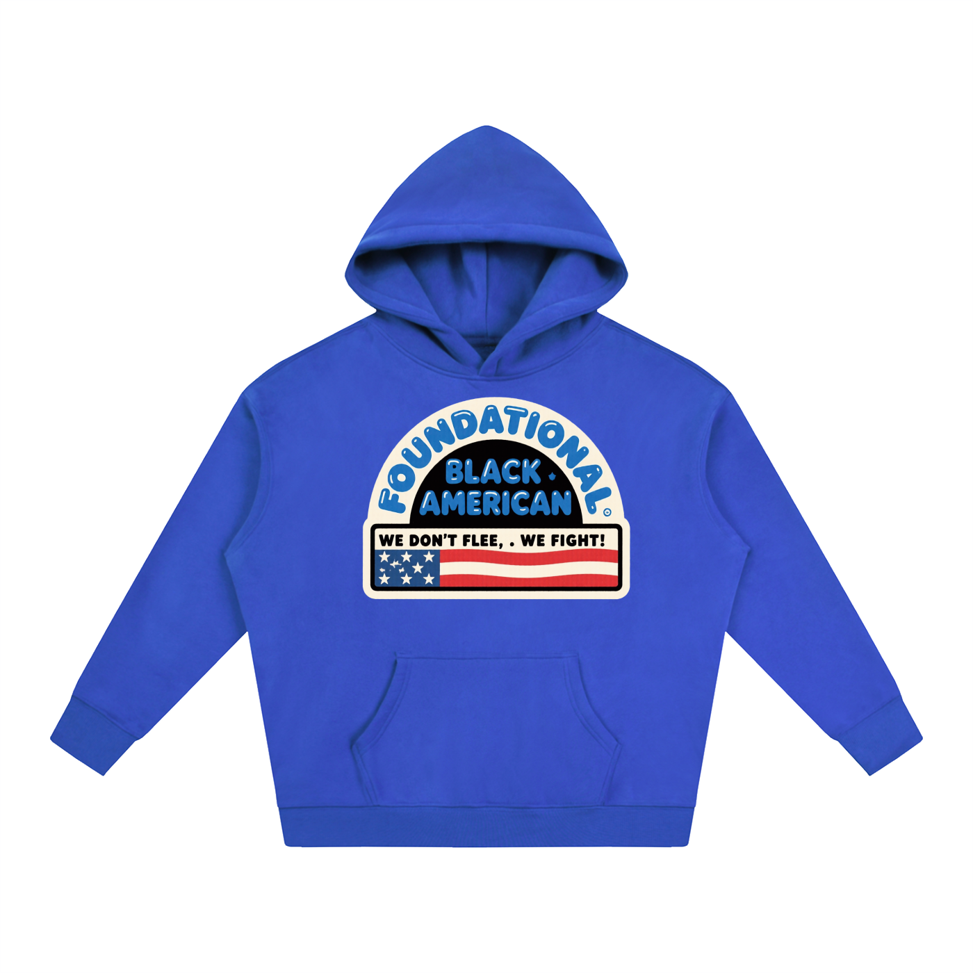BUILT NOT TO FLEE Oversize Fleeced Hoodie