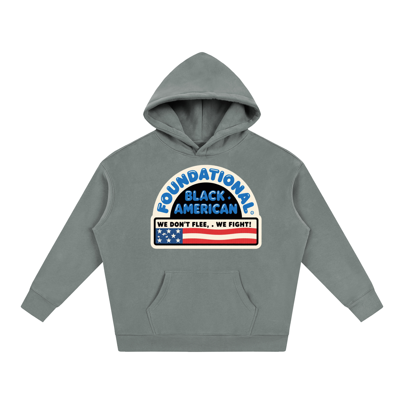 BUILT NOT TO FLEE Oversize Fleeced Hoodie