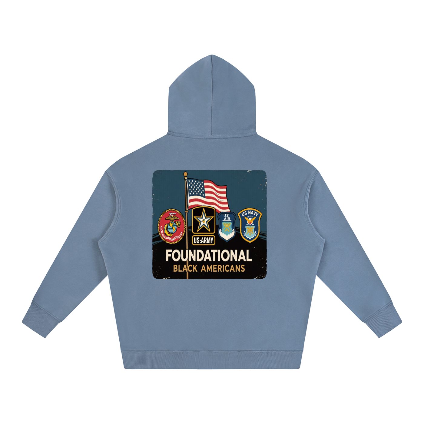 OLE AMERICA Oversize Fleeced Hoodie