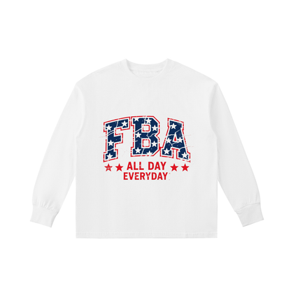 Kids' Quick-Dry Cotton Long-Sleeve Tee