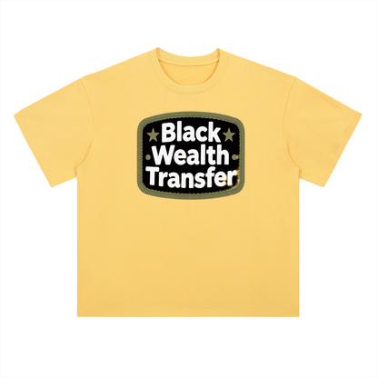 WEALTH TRANSFER Heavyweight Drop Shoulder Cotton T-Shirt