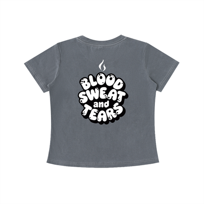 WE DON'T FLEE Vintage Wash Slim Fit T-shirt