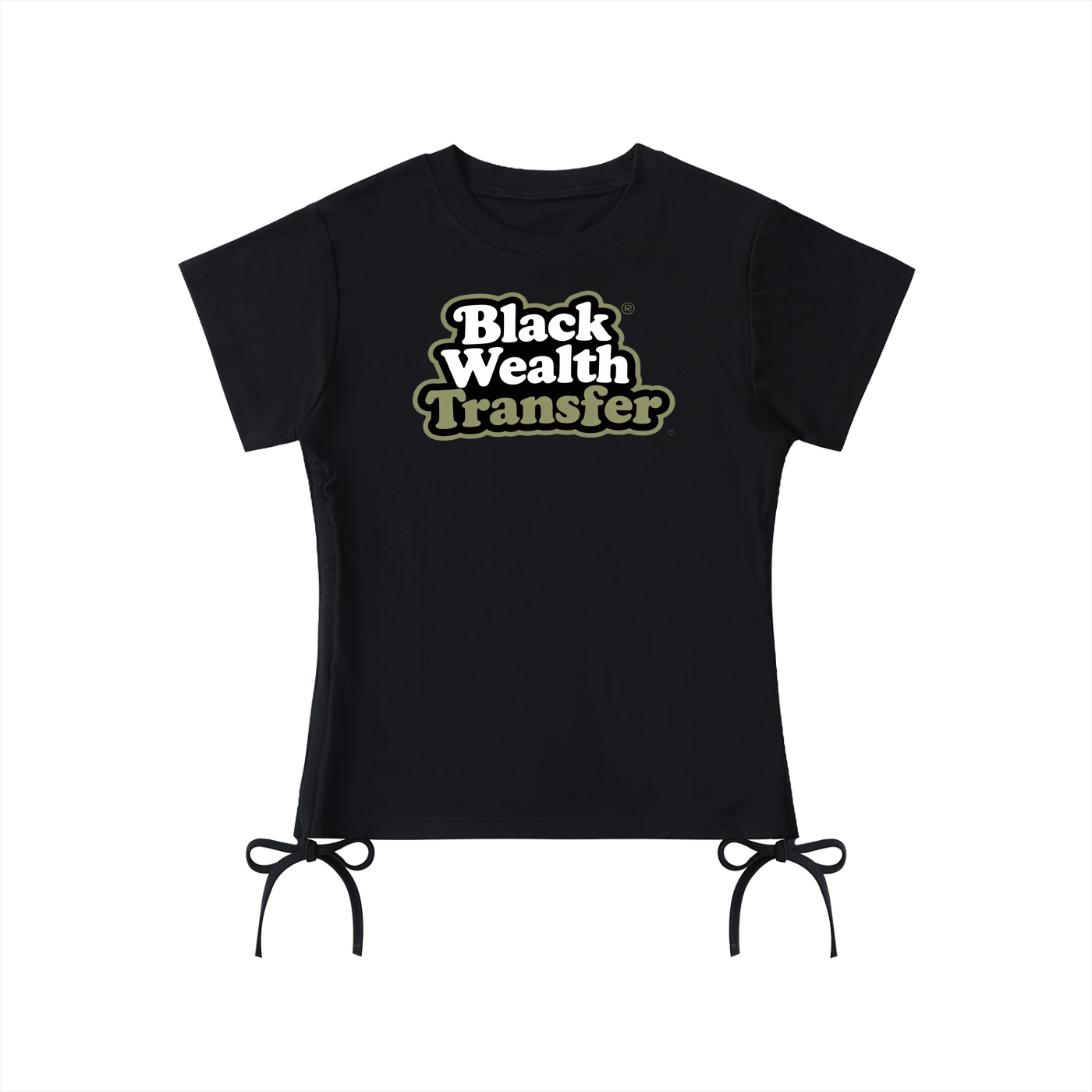BLACK WEALTH Drawstring T-Shirt